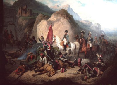Napoleon v soutěsce Somosierra od January Suchodolski