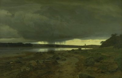 Přeháňková krajina. Kalø Vig, Jutsko od Janus La Cour