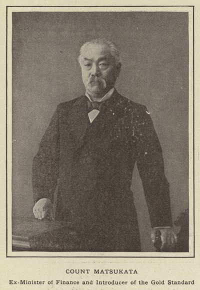 Hrabě Matsukata, bývalý ministr financí a zavaděč zlatého standardu od Japanese Photographer