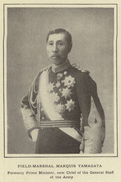 Polní maršál Marquis Yamagata, bývalý předseda vlády, nyní náčelník generálního štábu armády od Japanese Photographer