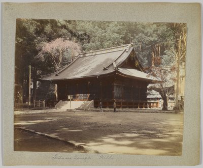 Chrám Futa-ara, Nikko, Japonsko (ručně kolorovaná černobílá fotografie) od Japanese Photographer