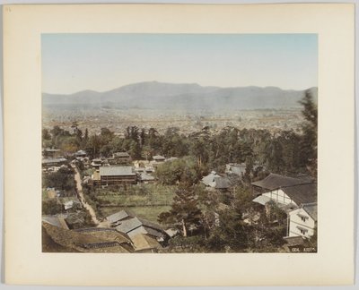 Kyoto, Japonsko (ručně kolorovaná černobílá fotografie) od Japanese Photographer