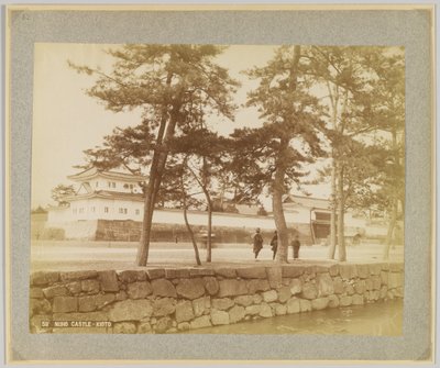 Hrad Nijō, Kjóto, Japonsko (černobílá fotografie) od Japanese Photographer