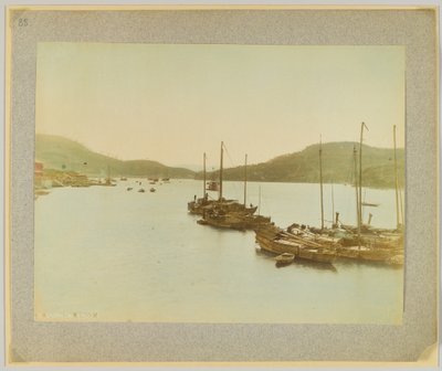 Onomichi, Bingo, Japonsko (ručně kolorovaná černobílá fotografie) od Japanese Photographer