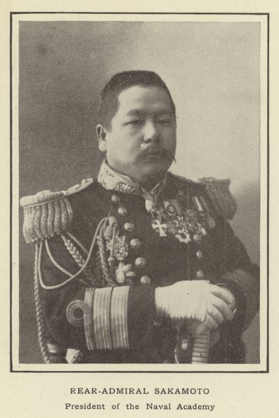 Kontraadmirál Sakamoto, prezident Námořní akademie od Japanese Photographer