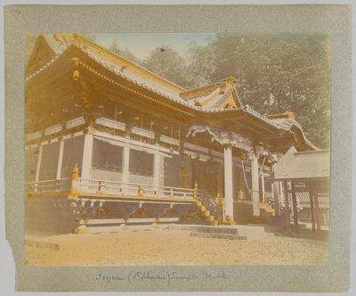 Tōshō-gū, Nikko, Japonsko (ručně kolorovaná černobílá fotografie) od Japanese Photographer