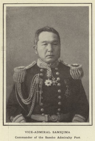 Viceadmirál Samejima, velitel přístavu admirality Saseho od Japanese Photographer