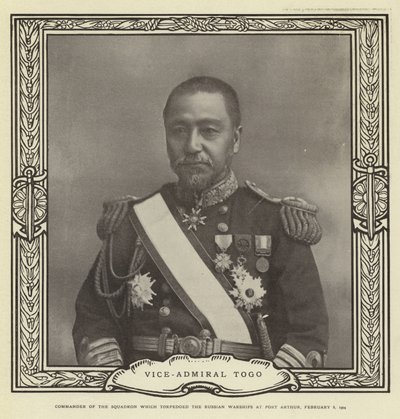 Viceadmirál Togo od Japanese Photographer