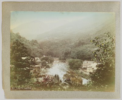 Yumoto Hakone, prefektura Kanagawa (ručně kolorovaná černobílá fotografie) od Japanese Photographer