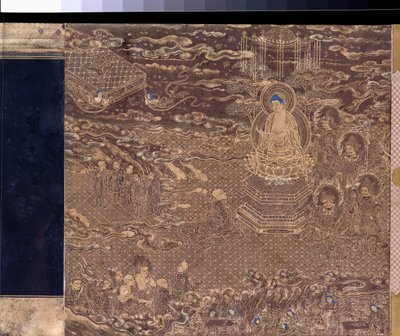 Miniatura frontispisu s ručním posuvem Lotus Sutra od Japanese School