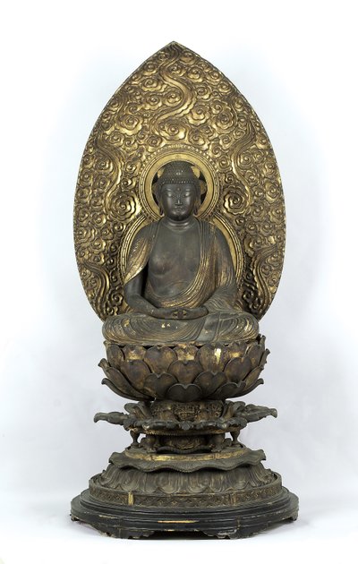 Amida Buddha (dřevo) od Japanese School