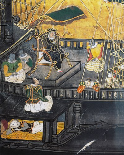 Příjezd Portugalců do Japonska, plátno, umění Namban od Japanese School