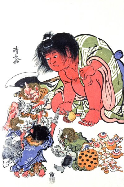 Démoni, polovina 19. století (tisk) od Japanese School