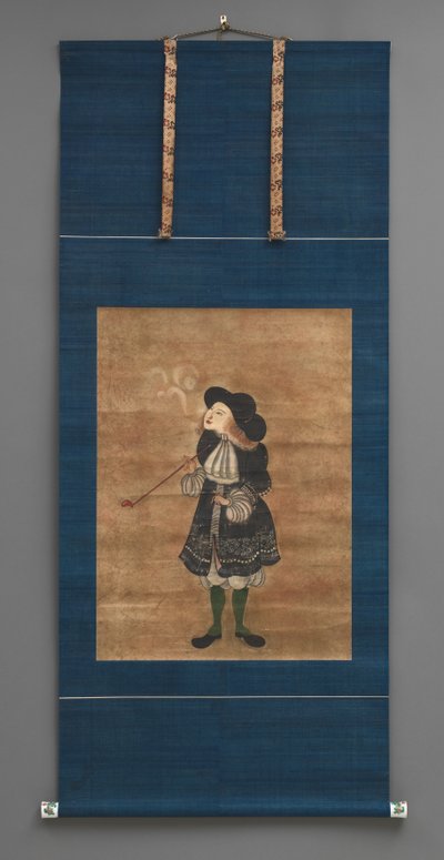 Dutch Merchant, počátek 18. století (akvarel s keramickými knoflíky) od Japanese School