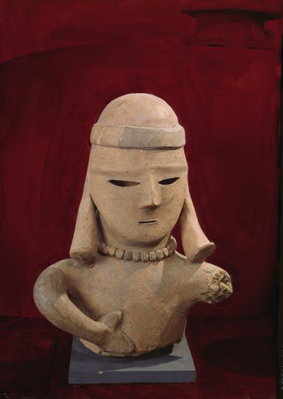 Figurka Haniwa, 250-550 (červená kamenina) od Japanese School