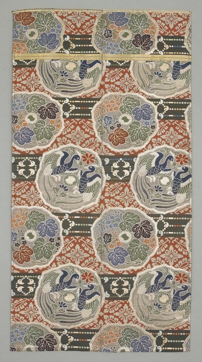 Obi Fragment, konec 19.-začátek 20. století (hedvábná látka) od Japanese School