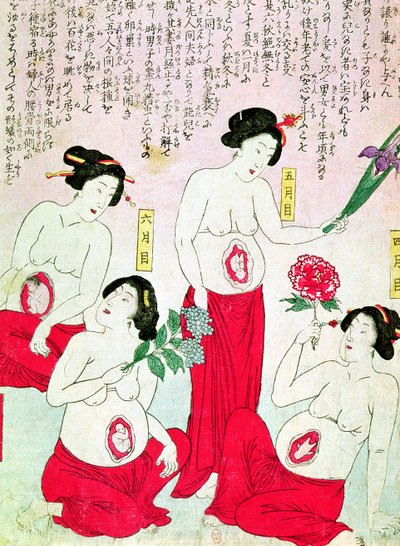 Těhotné ženy, 1881 od Japanese School