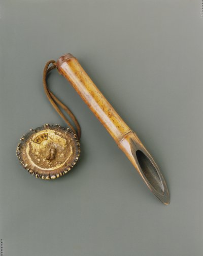 Tester rýže (kome sashi), konec 18. století (bambus a kost) od Japanese School