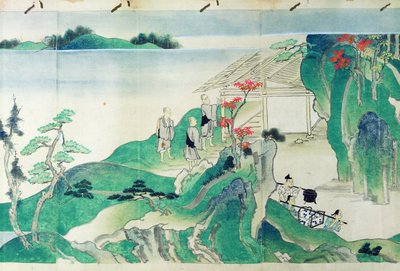 Sluhové, z ilustrované historie života mnicha Ippena (1239-89) (wc na papíře) od Japanese School