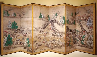 Tatar Hunt (inkoust, barva, papír) od Japanese School
