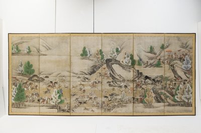 Tatar Hunt (inkoust, barva, papír) od Japanese School