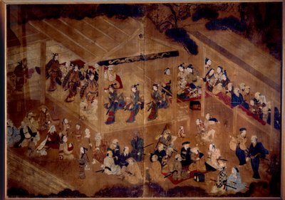 Divadlo Kabuki: herci na jevišti; Japonský tisk z 18. století Paříž, Guimetovo muzeum, Národní muzeum asijských umění od Japanese School