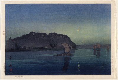 Tonegawa River (barevný dřevořez) od Japanese School