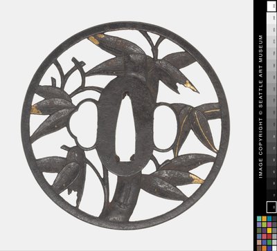 Tsuba: Bambus od Japanese School