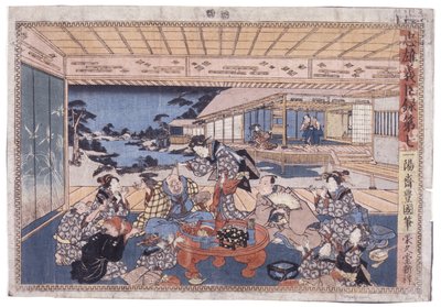 Bez názvu (Act Vii Of Chunyu Gishin Roku) (barevné dřevoryty) od Japanese School