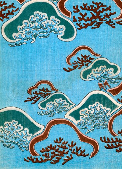Woodblock Print of Coral od Japanese School