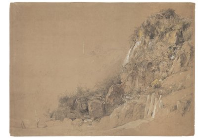 Útes v Bonchurchi od Jasper Francis Cropsey