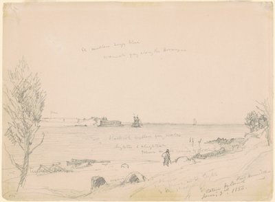 Fort Hamilton, Staten Island od Jasper Francis Cropsey