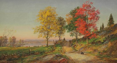 Jezero Greenwood Lake od Jasper Francis Cropsey