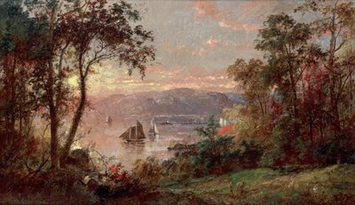 Plavba (Hudson u Tappan Zee) 1883 (olej na plátně) od Jasper Francis Cropsey