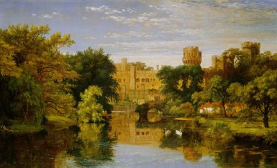 Hrad Warwick, Anglie, 1857. od Jasper Francis Cropsey