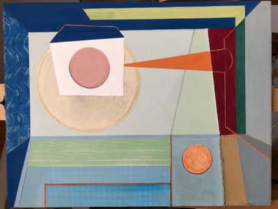 Abstraktní Paříž 18 (malba) od Jasper Galloway