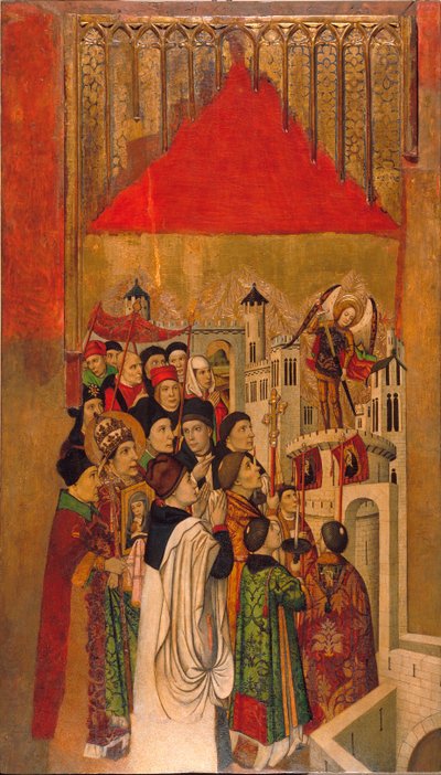 Zjevení svatého Michaela na zámku Saint Ange od Jaume Huguet