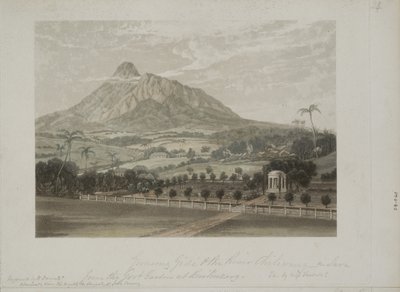 Zahrada v Buitenzorg (akvatinta) od Javanese School