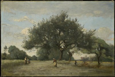 Jabloně na poli od Jean-Baptiste-Camille Corot