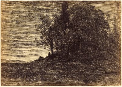 Poustevníkův les od Jean-Baptiste-Camille Corot