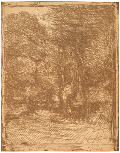 Vzpomínka na Bas-Bréau od Jean-Baptiste-Camille Corot