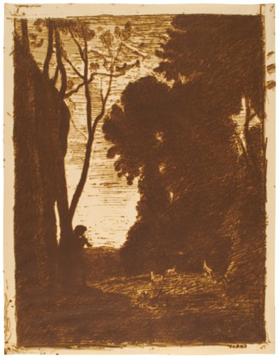 Malý pastýř, 2. tabule od Jean-Baptiste-Camille Corot