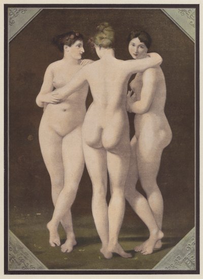 Tři Grácie (barva lito) od Jean Baptiste (after) Regnault