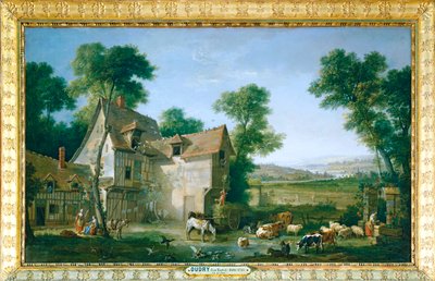 Der Bauernhof von Jean-Baptiste (school of) Oudry