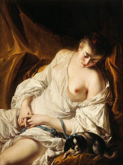 Schlafende Frau (Die wachsame Treue) von Jean-Baptiste Deshays
