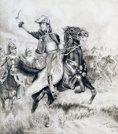 Jezdecký portrét Antoine Charles Louis Lasalle (Metz, Francie od Jean Baptiste Edouard Detaille