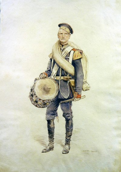 Portrét bubeníka od Jean Baptiste Edouard Detaille