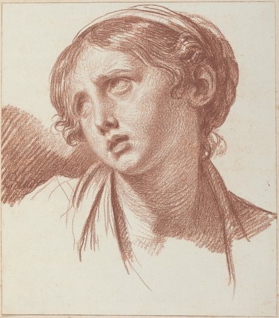 Mladá Dívka Díval Se Nahoru od Jean-Baptiste Greuze