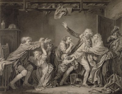 Otcovo prokletí: Nevděčný syn od Jean-Baptiste Greuze