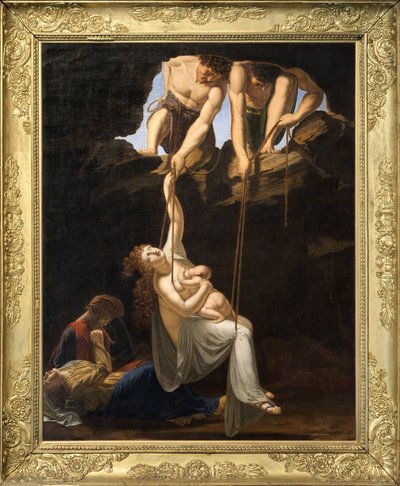 Human Sacrifice in the Gals (olej na plátně) od Jean-Baptiste Isabey